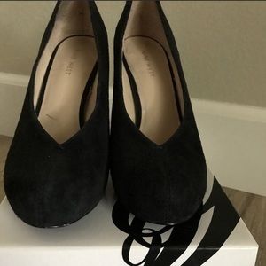 Sold- Nine West black suede heels